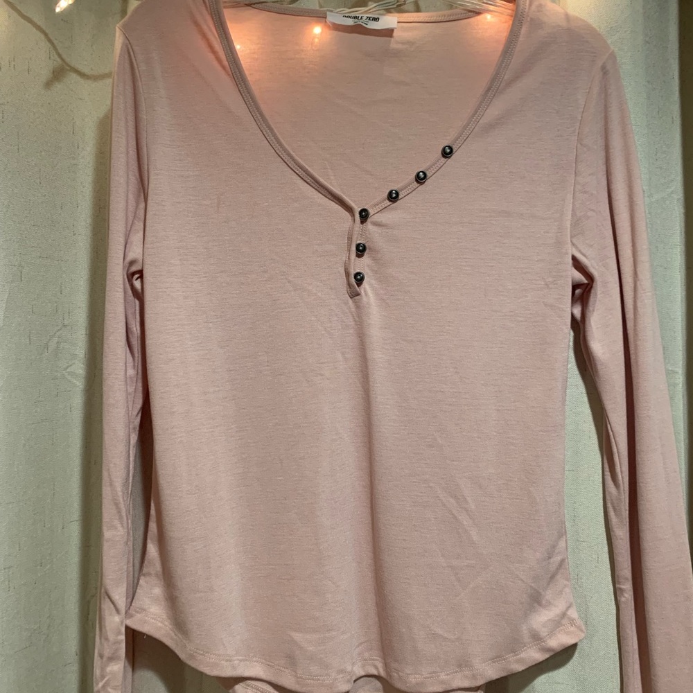 Light pink shirt- Size L- brand: Double Zero